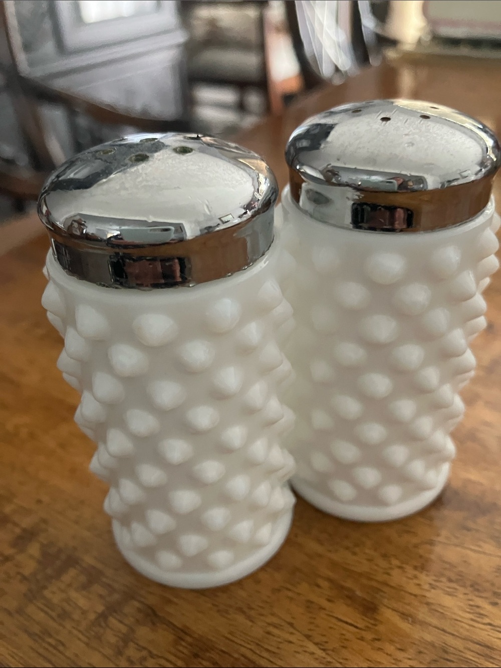 Fenton Milk Glass Salt and Pepper Shakers
